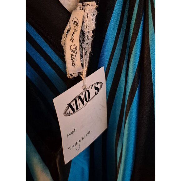 Colorful Boho Embelished Striped Maxi Dress Handkerchief Hem Size S* NWT - Picture 7 of 8